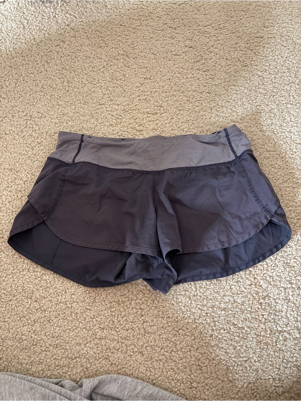 lululemon athletica Women's Layered Running Shorts - Charcoal Gray